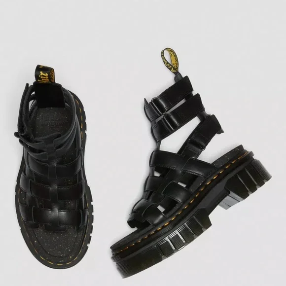 Dr Martens RICKI NAPPA LUX LEATHER PLATFORM GLADIATOR SANDALS - Picture 8 of 15